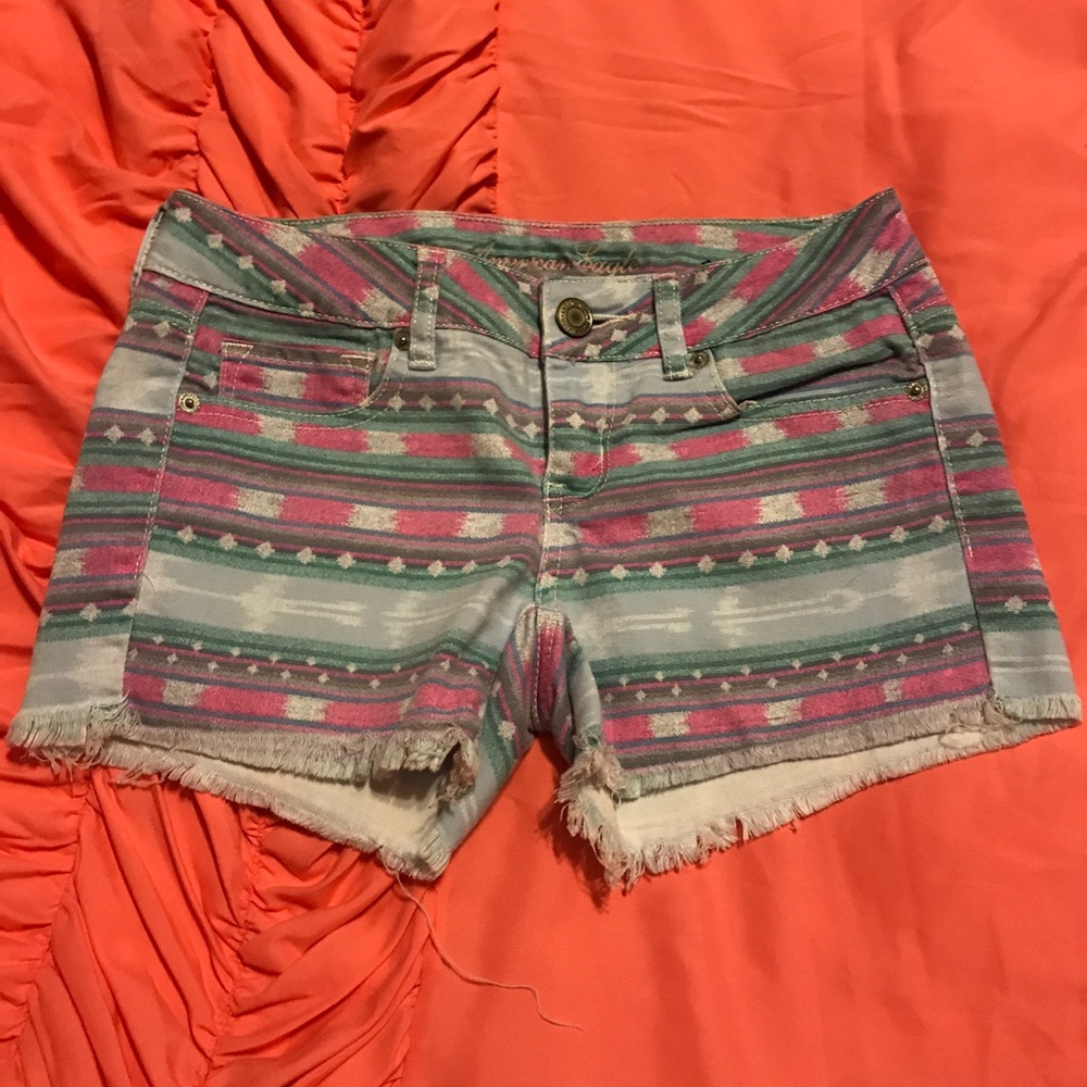 Colorful & Patterned Jean Shorts